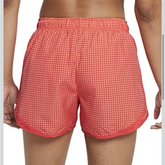 Nike Dry Tempo Women's Orange Patterned Athletic Shorts Size L - Picture 2 of 7